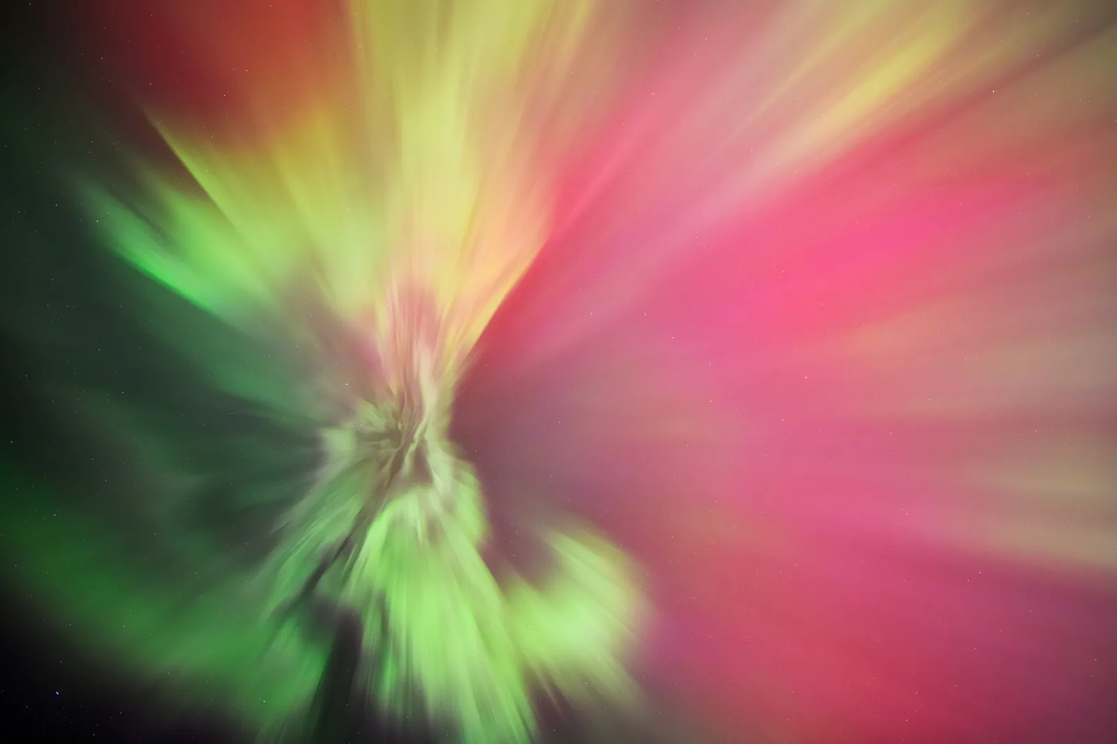 Aurora borealis captured overhead