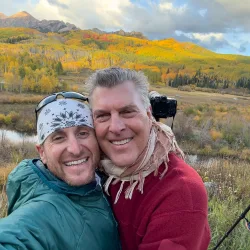 Tom and Brad during our Fall Colors in Colorado Workshop, goofing around, becuase life is too short.