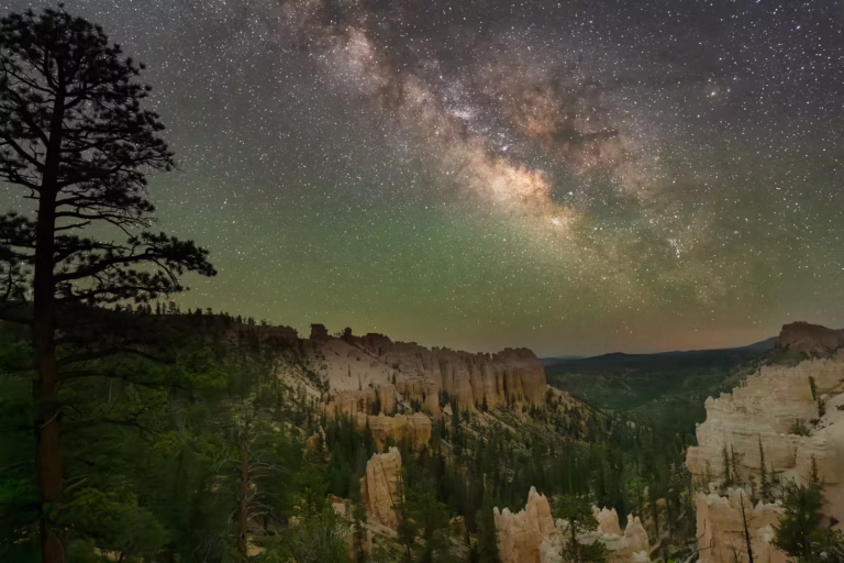 My one astro focused trip this year was to Bryce Canyon and the surrounding area in June. We managed to shoot for five nights and I got a number of decent images. This one of Swamp Canyon is my favorite because of the balance created between the tree and the Milky Way, the leading lines into the canyon and the air glow in the night sky.